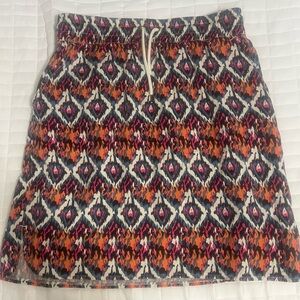 Kavu Sunriver drawstring outdoor mini skirt with pockets aztec print  Size Med